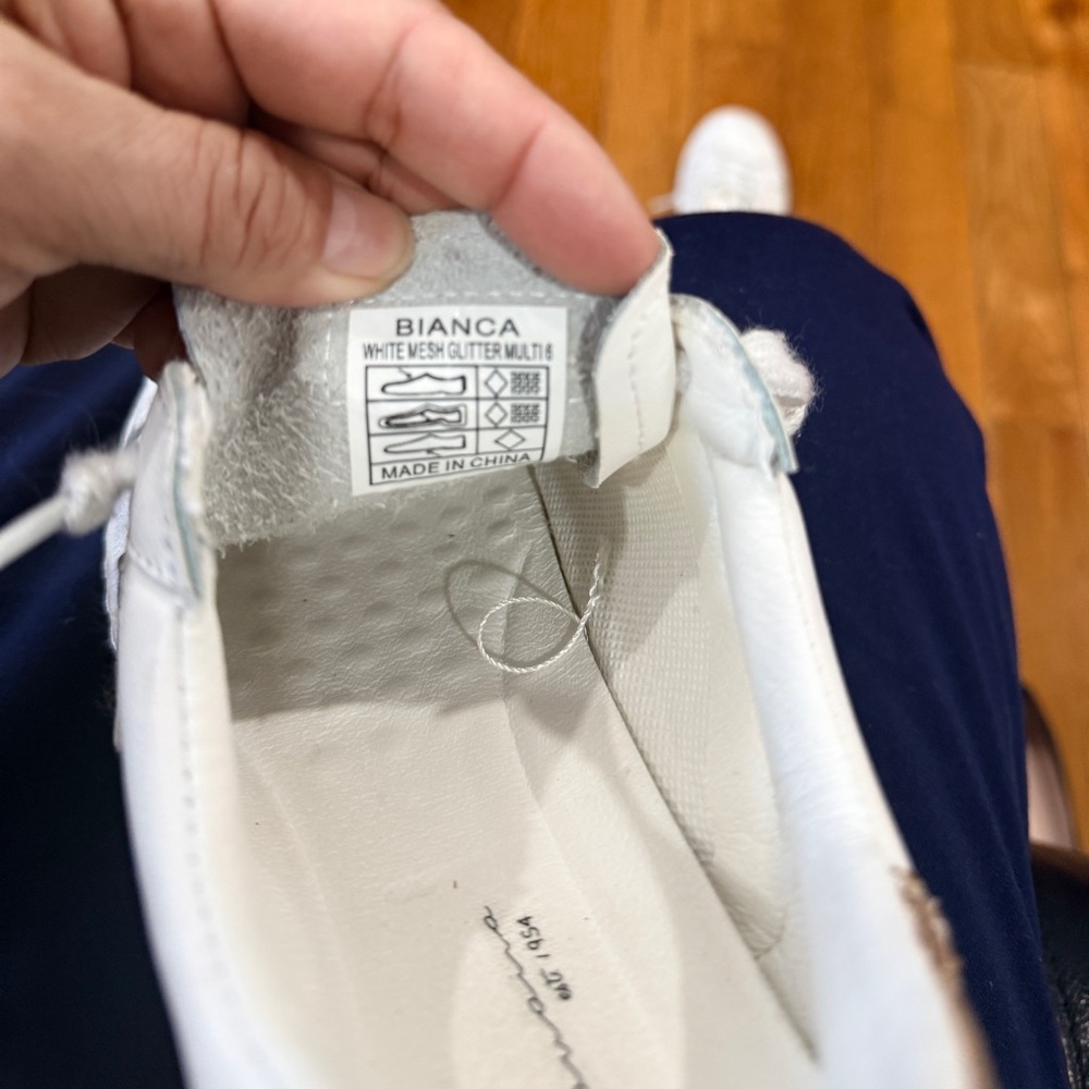 Havana Vintage women's White mesh glitter Sneakers size 6 - Picture 5 of 5